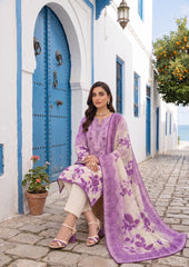 Rozana By Dr Haris Unstitched 3 Piece Digital Printed Air Jet Lawn Vol-01 Suit-ROZ-002
