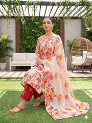 Dr Print 19 By Dr Haris Unstitched 3 Piece Lawn Suit-DRP-151
