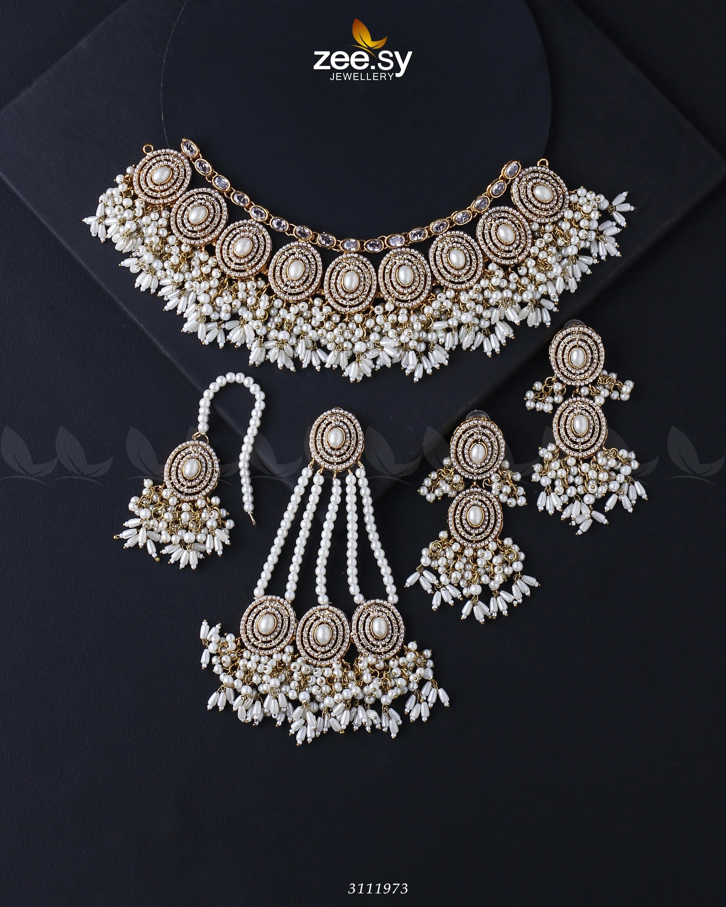 Priyanka Bridal Sets Golden White - Zeesy Jewellery