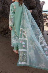 Saira Shakira By Crimson Unstitched 3 Piece Luxury Lawn Collection'2024-Winds of Eden Jade