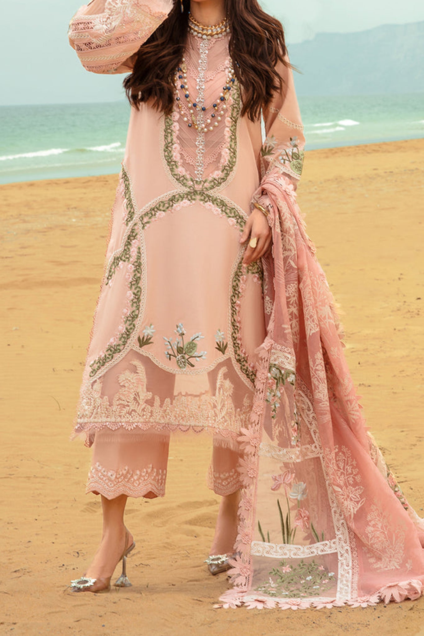 Saira Shakira By Crimson Unstitched 3 Piece Luxury Lawn Collection'2024-Winds of Eden Rose