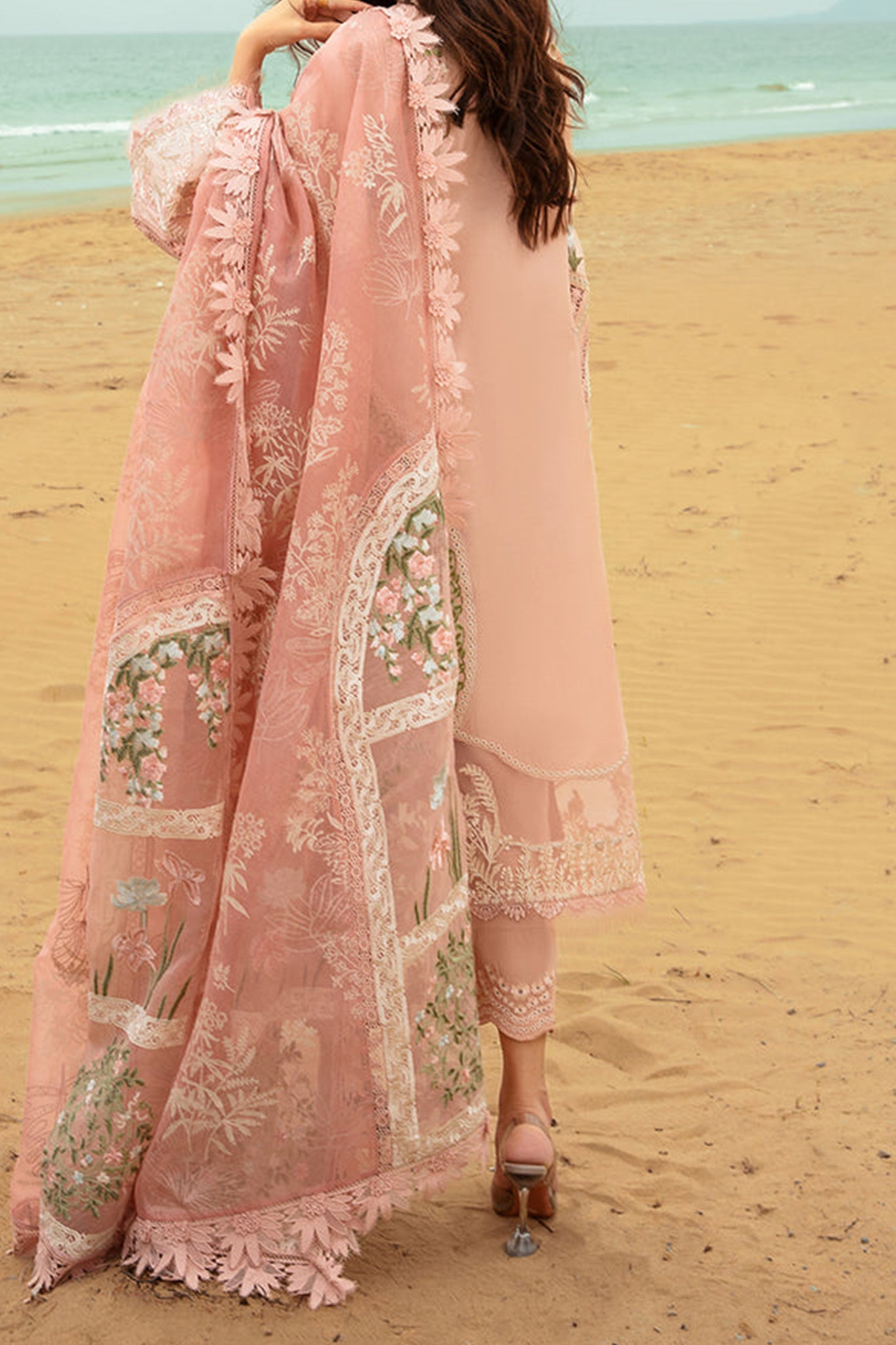 Saira Shakira By Crimson Unstitched 3 Piece Luxury Lawn Collection'2024-Winds of Eden Rose