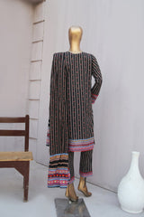 Girl woman  Printed Embroidered Lawn Stitch Shirt Kurti Frock Cotton Dupatta Printed Trouser