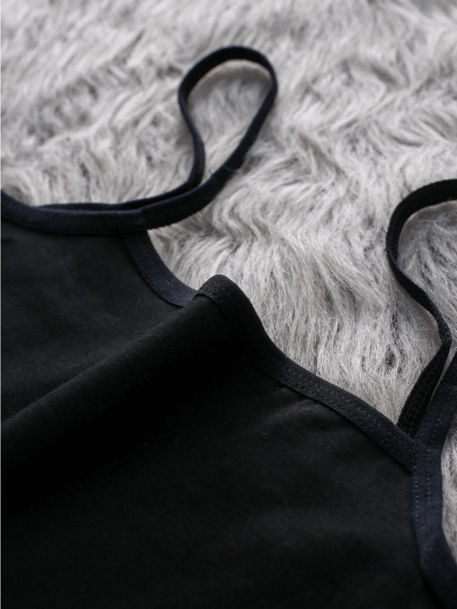 Sprinkles Stitched 1 Piece Summer Bralette Kids Collection'2025-Pack of 3 Girls Pack Solid Cami Bralette (Black)