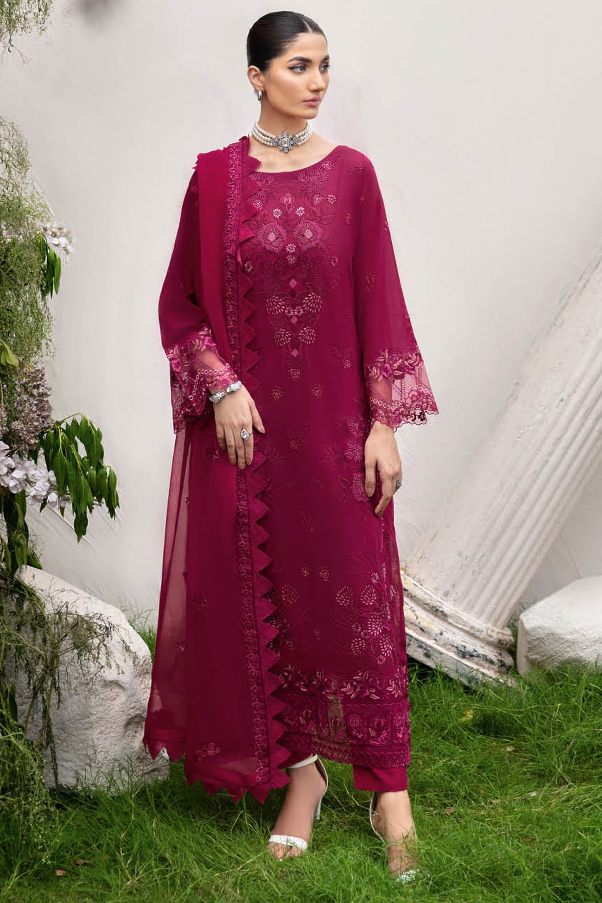 Riwayat By Ramsha Unstitched 3 Piece Luxury Lawn Vol-10 Collection-Y-1001