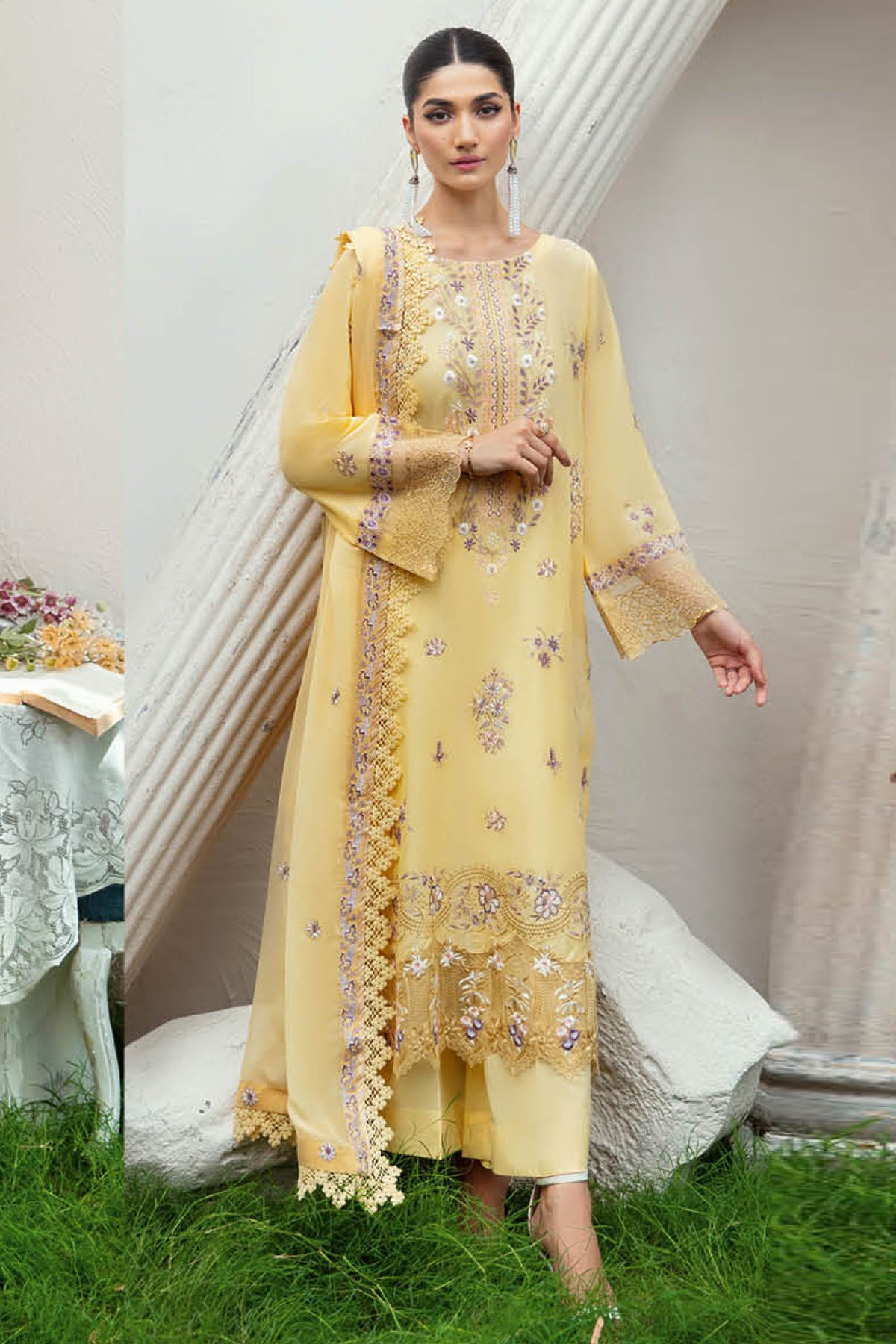 Riwayat By Ramsha Unstitched 3 Piece Luxury Lawn Vol-10 Collection-Y-1003