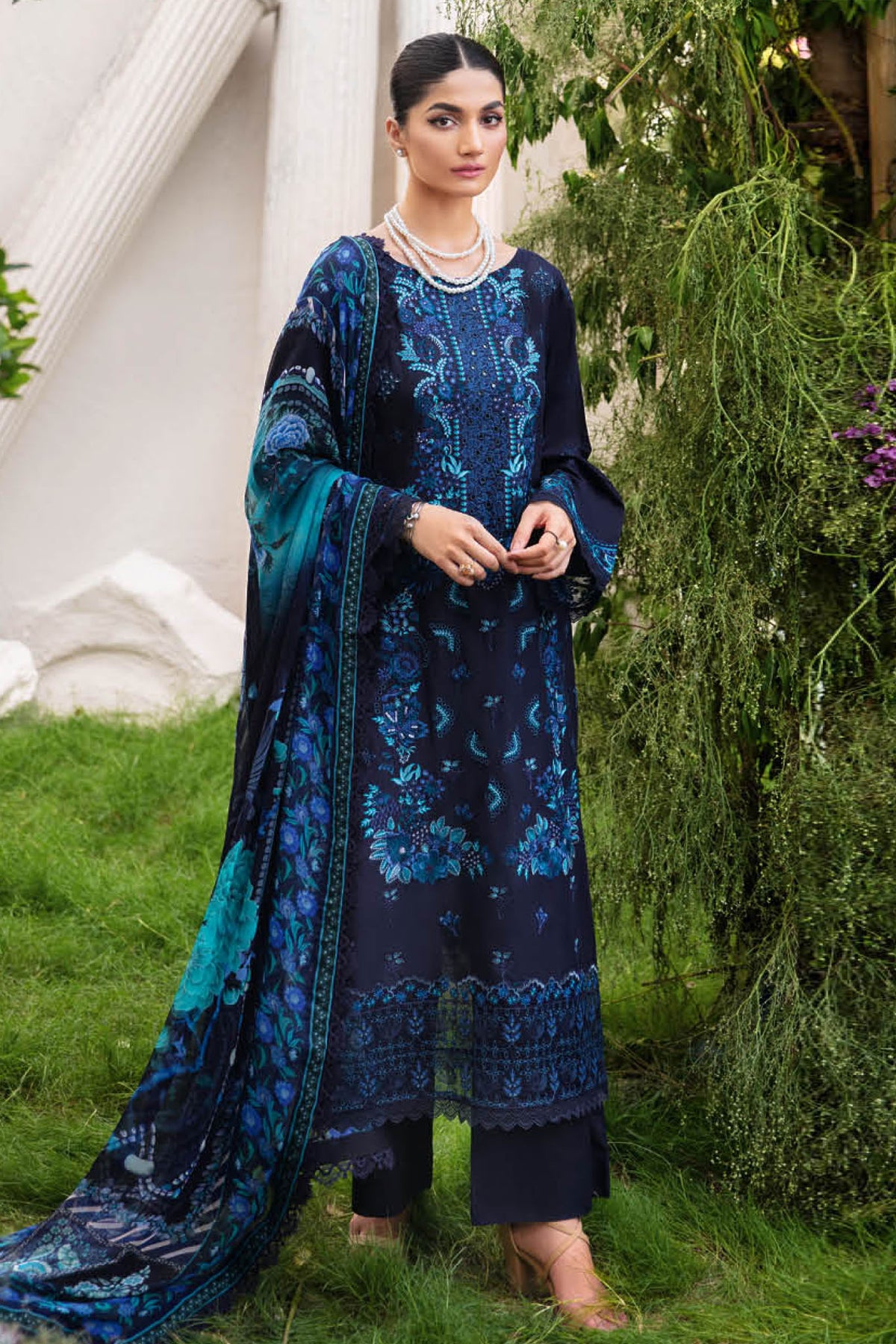 Riwayat By Ramsha Unstitched 3 Piece Luxury Lawn Vol-10 Collection-Y-1005