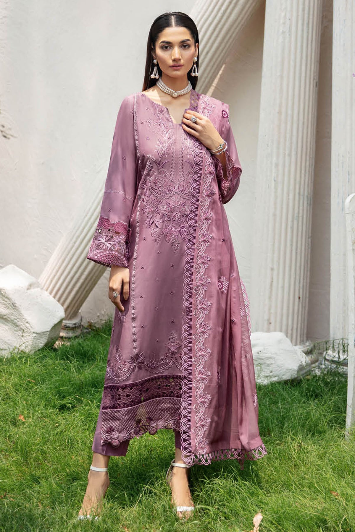 Riwayat By Ramsha Unstitched 3 Piece Luxury Lawn Vol-10 Collection-Y-1006