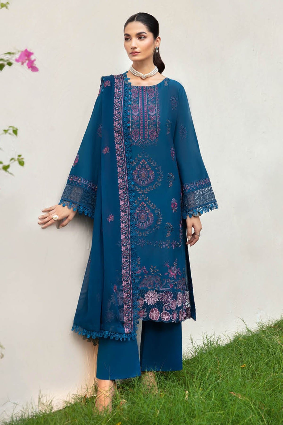 Riwayat By Ramsha Unstitched 3 Piece Luxury Lawn Vol-10 Collection-Y-1008