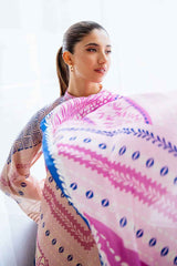 Brandlo PK Chic Pink and Indigo Digital Print 2 Piece Suit (YL 111)