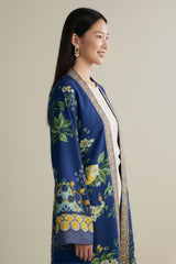 Brandlo Stitched 2 Piece Suit-BLUE FLORAL YL-30