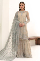 Nazneen by Zarif Unstitched 3 Piece Luxury Formal Collection'2023-Z-04-Moon Light