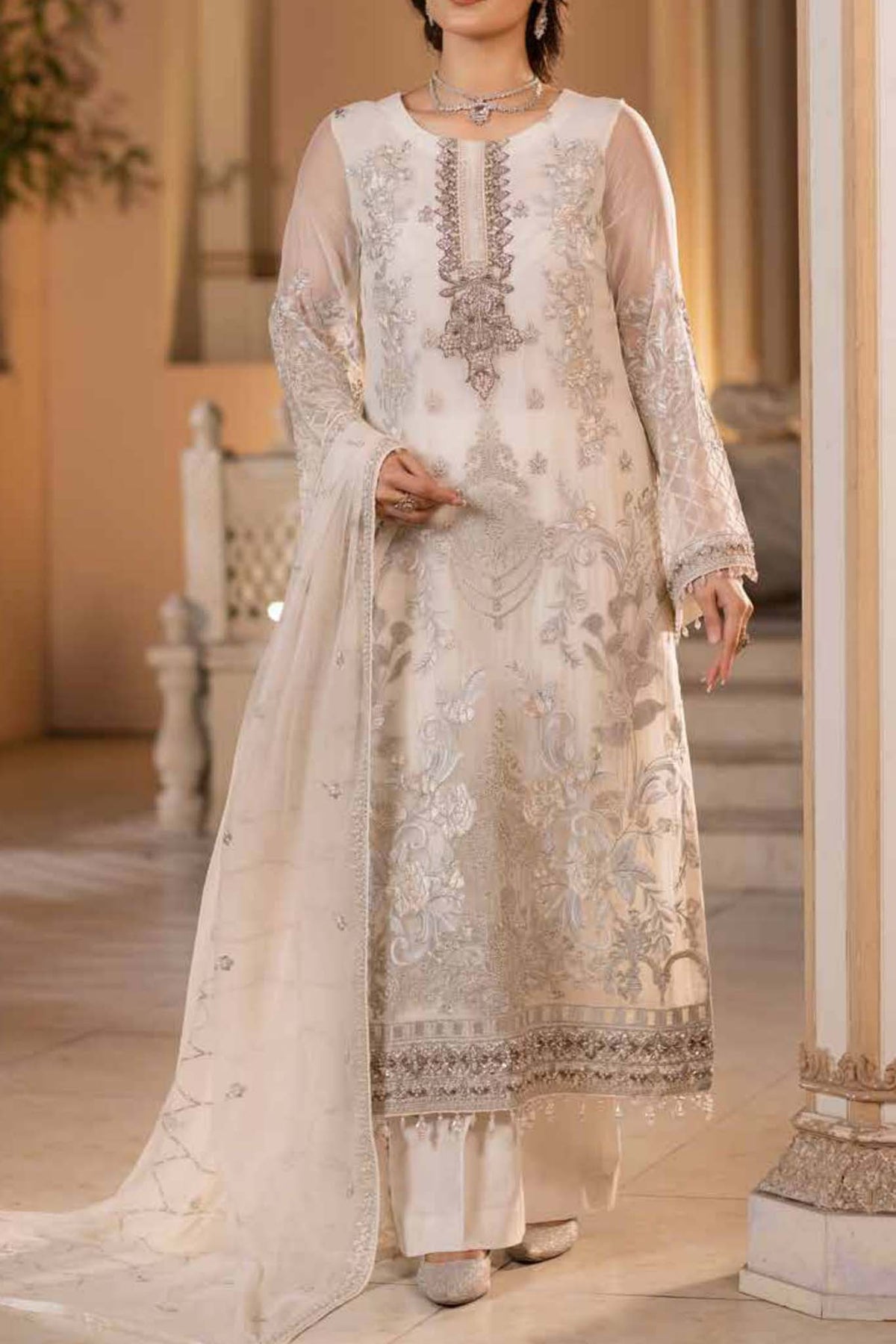 Zarsha Unstitched 3 Piece Chiffon Vol-03 Collection'2024-Z-307