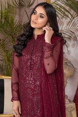 Afreen by Zarif Unstitched 3 Piece Festive Formal Collection'2023-ZA-04-Mulberry