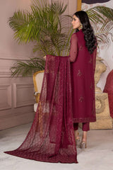 Afreen by Zarif Unstitched 3 Piece Festive Formal Collection'2023-ZA-04-Mulberry