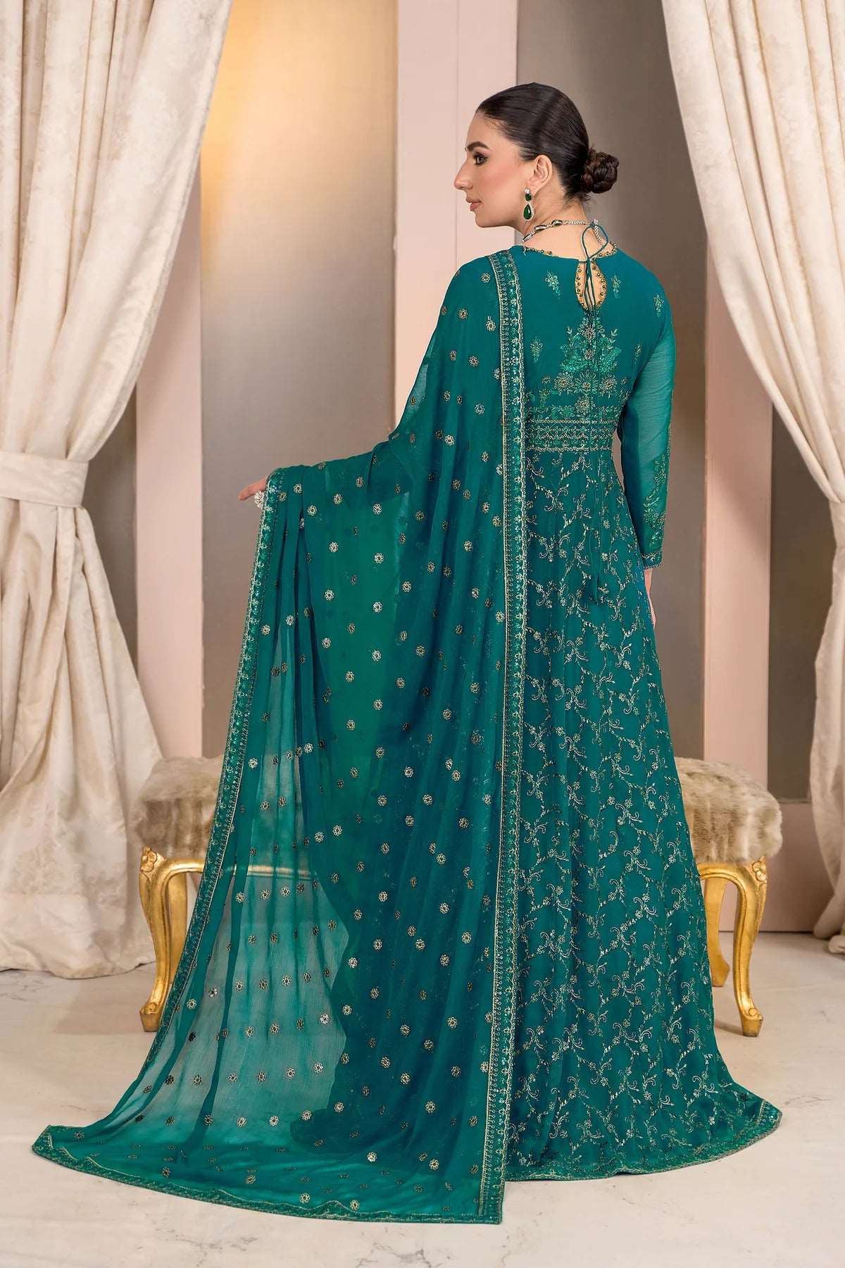 Afreen by Zarif Unstitched 3 Piece Festive Formal Collection'2023-ZA-07-Tropical