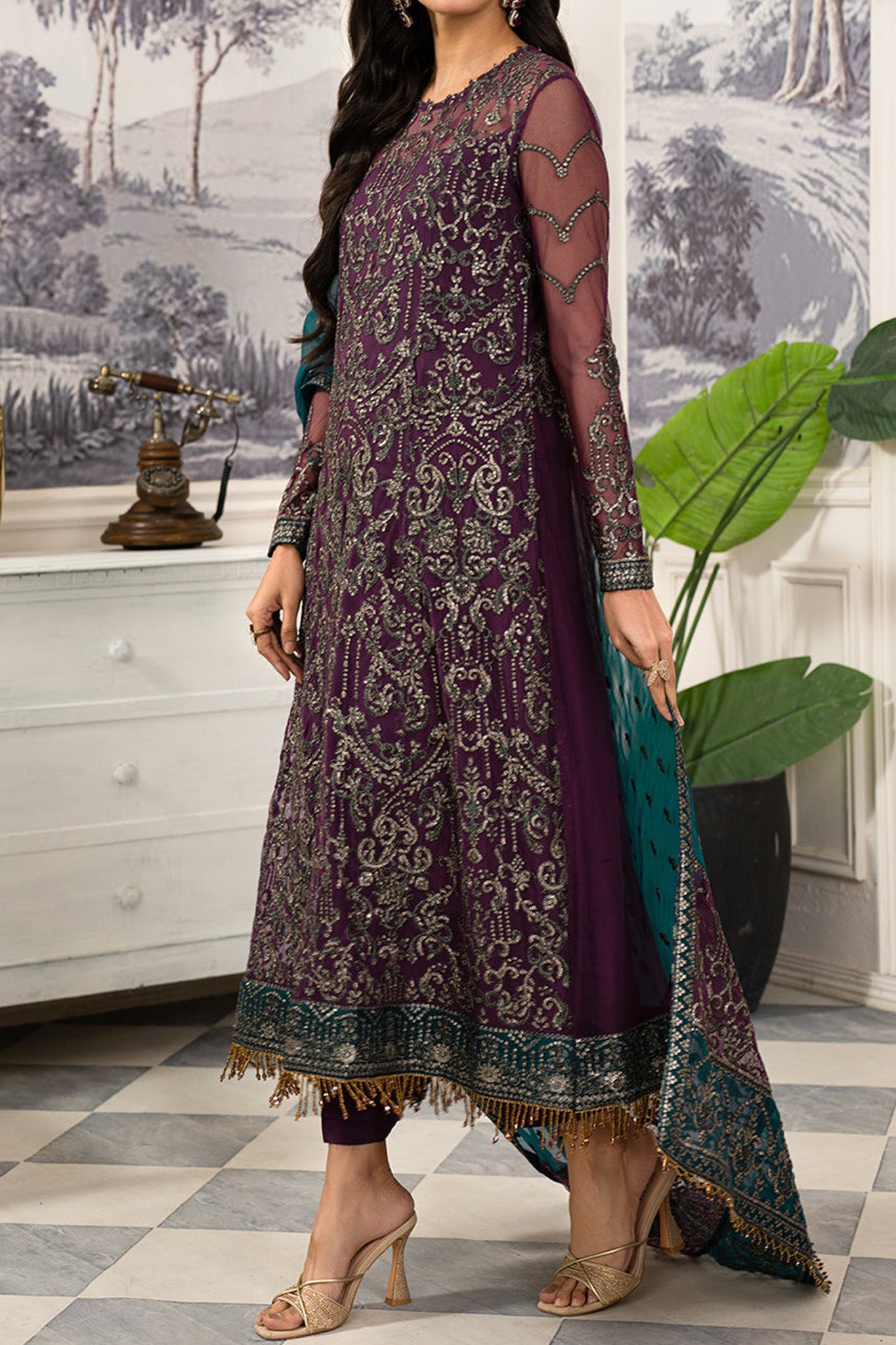 Afsanah by Zarif Unstitched 3 Piece Formals Edit Collection'2024-ZAF-07-Mushq