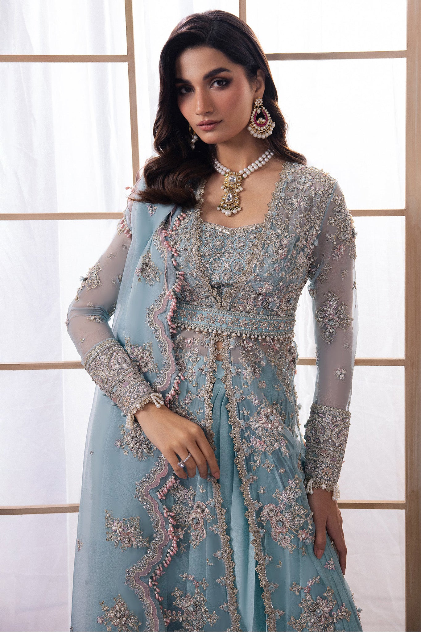 Gossamer By Zaha Unstitched 3 Piece Luxury Formals Collection'2024-ZC-04-Kiana