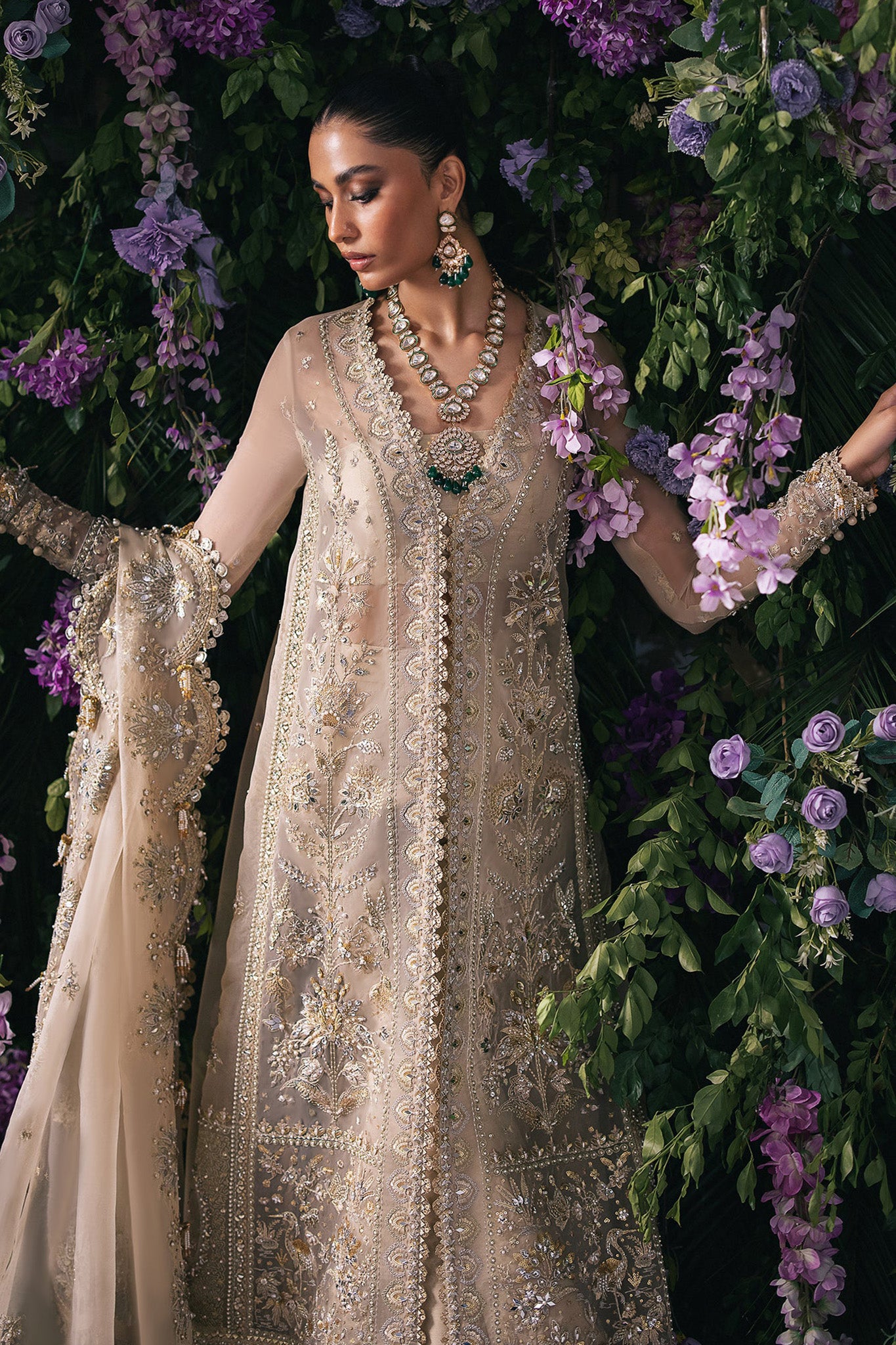 Gossamer By Zaha Unstitched 3 Piece Luxury Formals Collection'2024-ZC-06-Talia