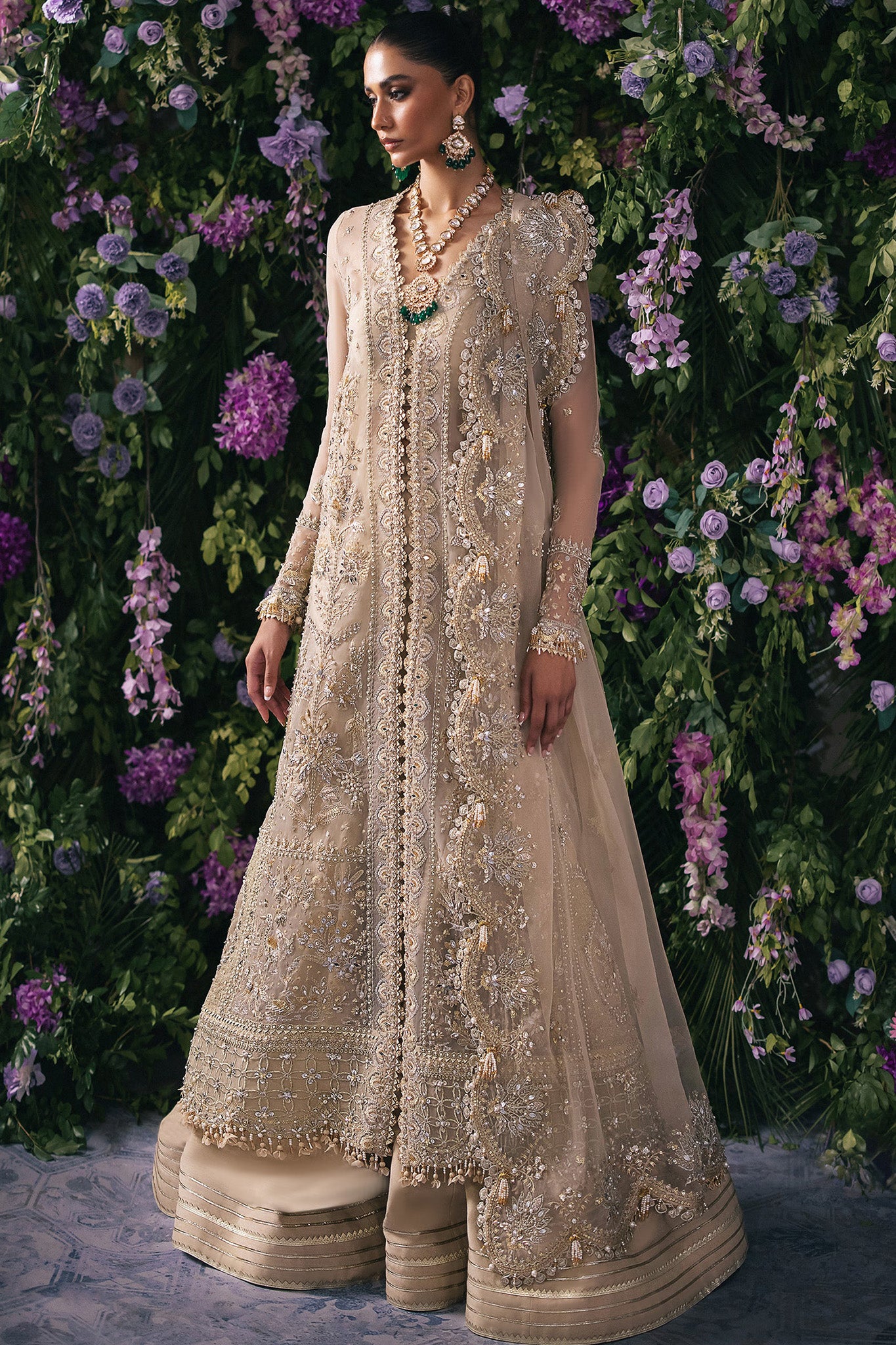 Gossamer By Zaha Unstitched 3 Piece Luxury Formals Collection'2024-ZC-06-Talia