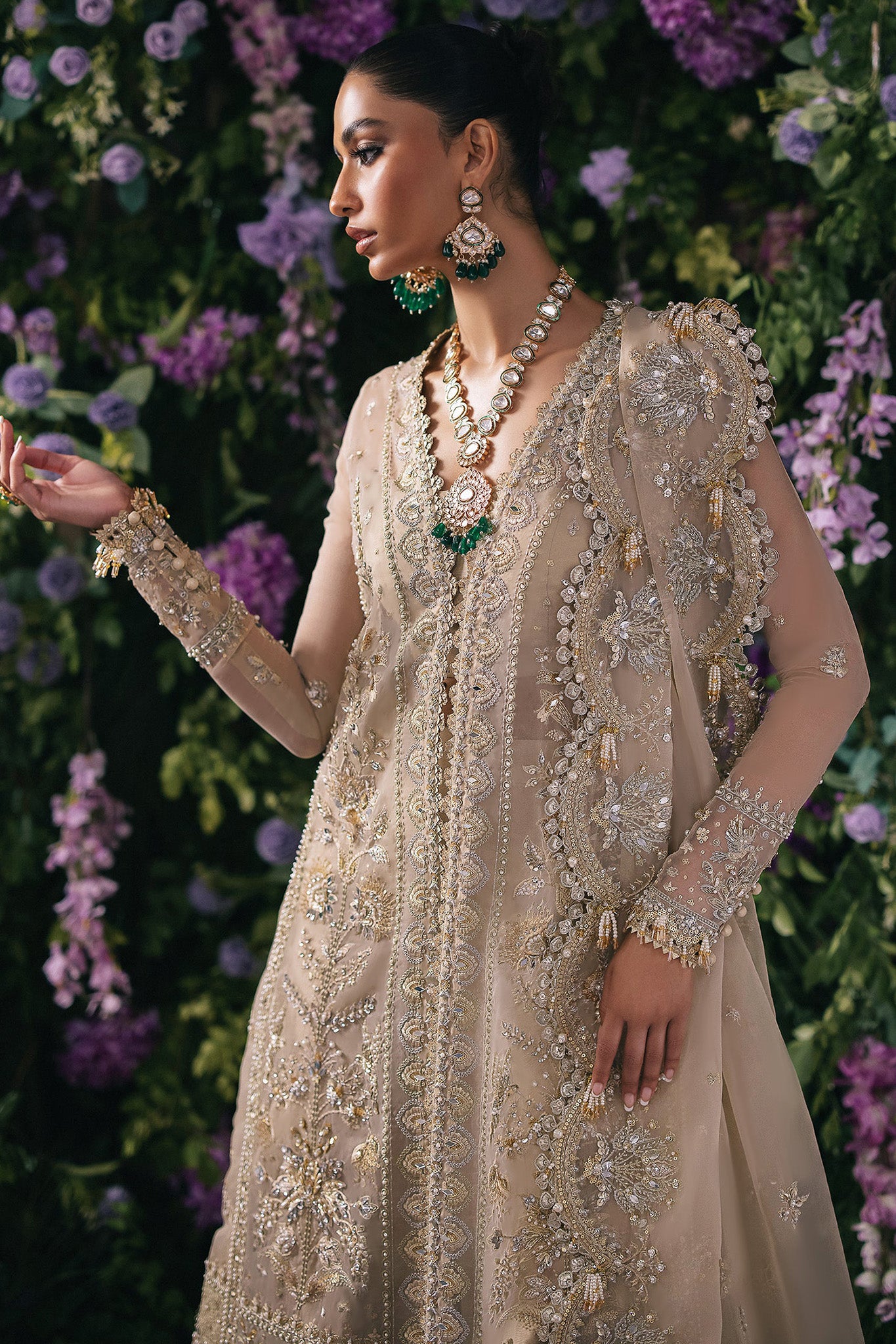 Gossamer By Zaha Unstitched 3 Piece Luxury Formals Collection'2024-ZC-06-Talia