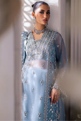 Gossamer By Zaha Unstitched 3 Piece Luxury Formals Collection'2024-ZC-07-Azura