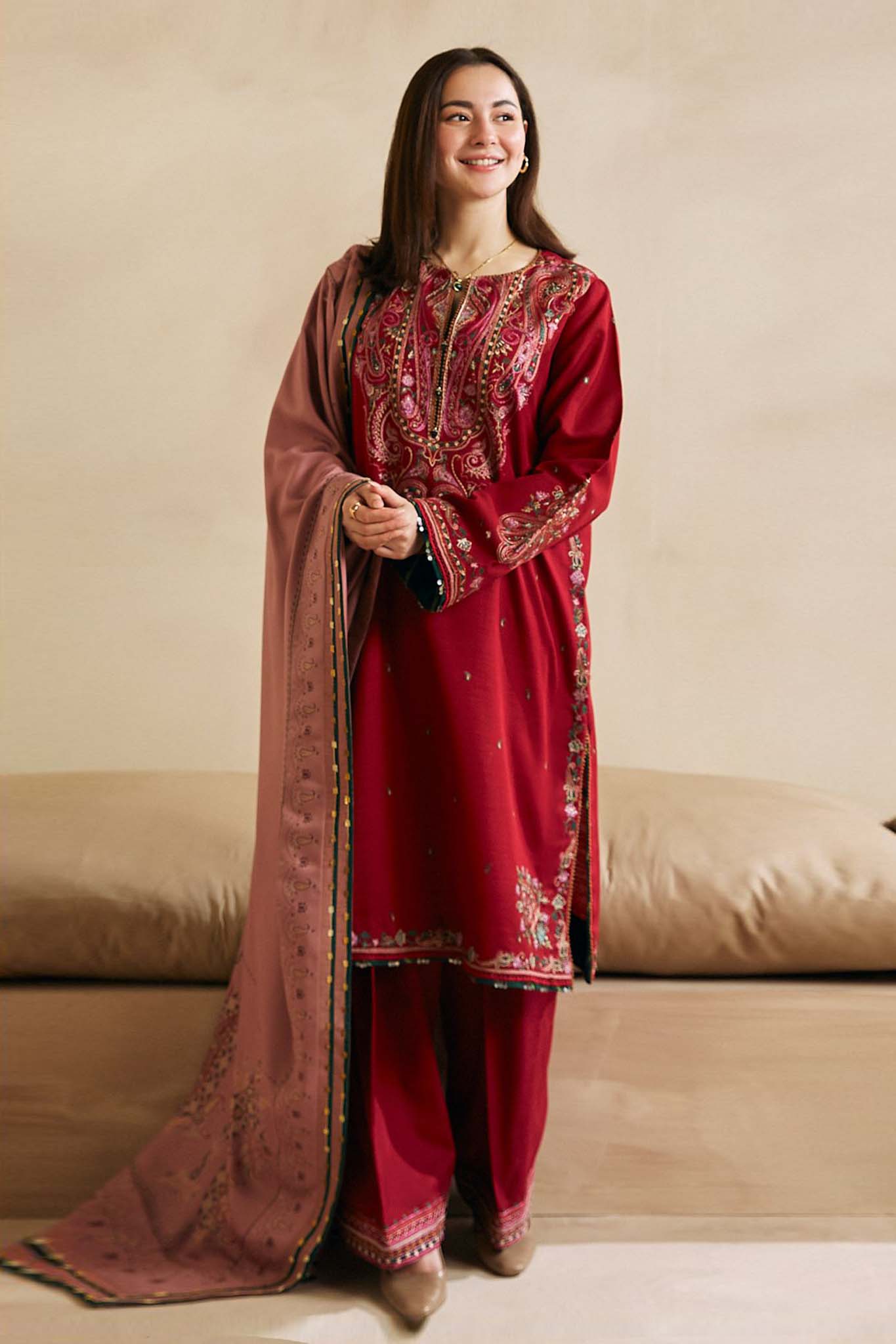 Coco by Zara Shahjahan Unstitched 3 Piece Winter Collection'2023-ZW-02-B