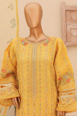 Bin Saeed Stitched 3 Piece Emb Fancy Festive Ramadan Collection'2024-ZEF-480-Yellow