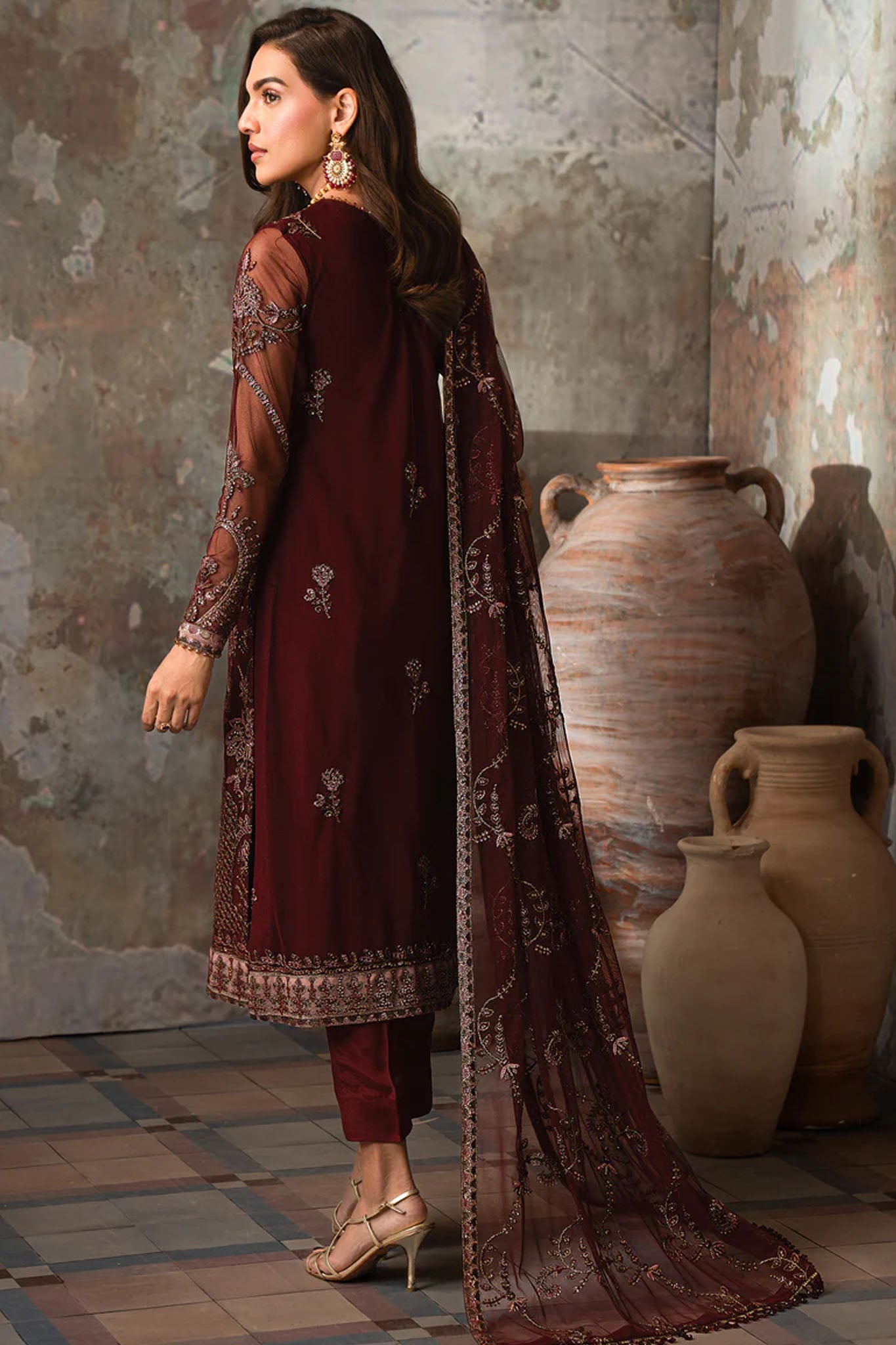 Emirah By Zarif Unstitched 3 Piece Luxury Formals Collection'2025-ZEF 03 CHARM