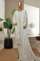 Bin Saeed Stitched 3 Piece Luxury Emb Chiffon Collection'2025-ZEFC-2152-Sky