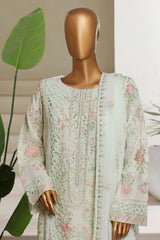 Bin Saeed Stitched 3 Piece Luxury Emb Chiffon Collection'2025-ZEFC-2152-Sky