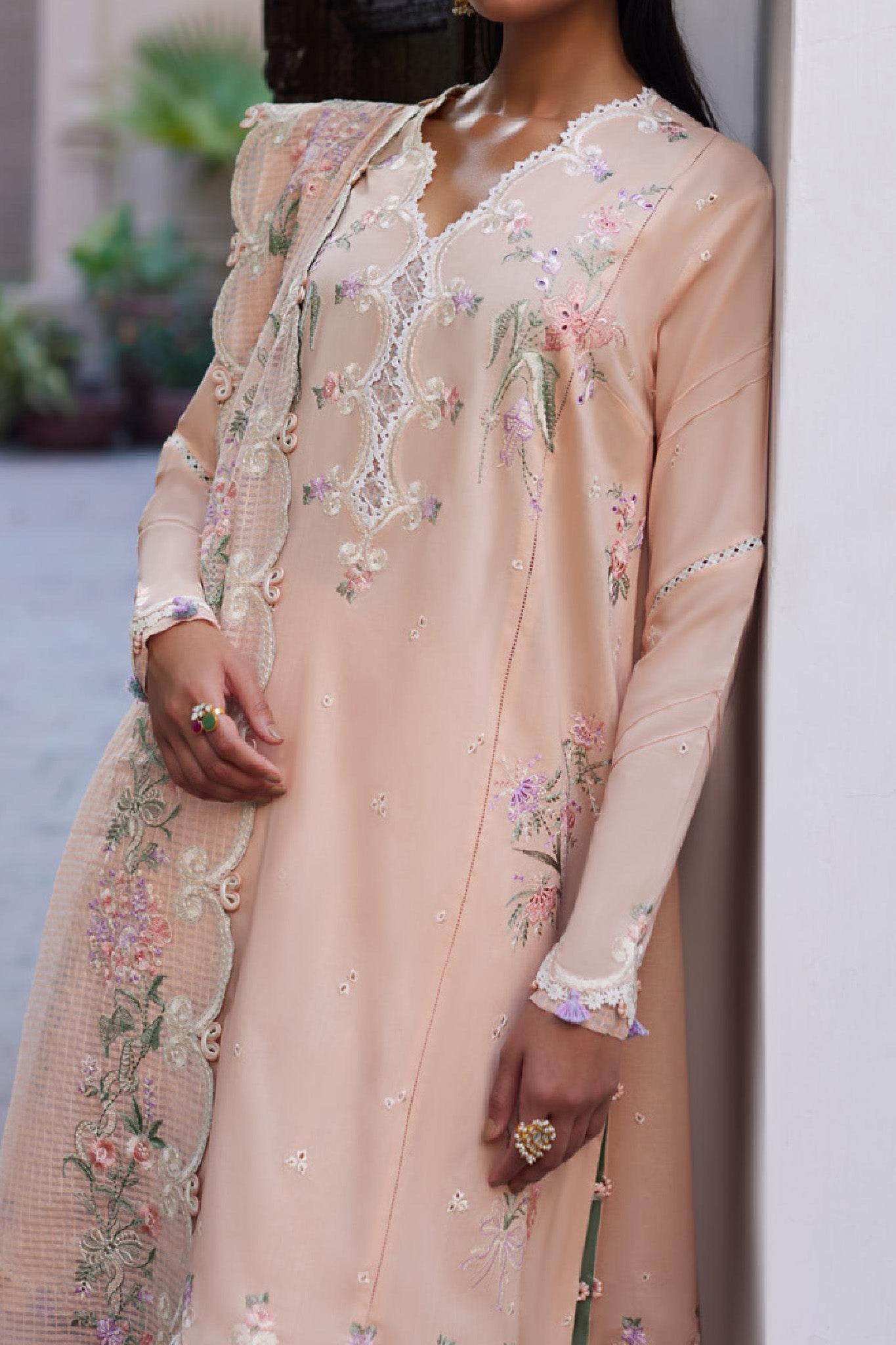 Zaha Unstitched 3 Piece Emb Festive Lawn Collection'2024-ZF-06-Shams