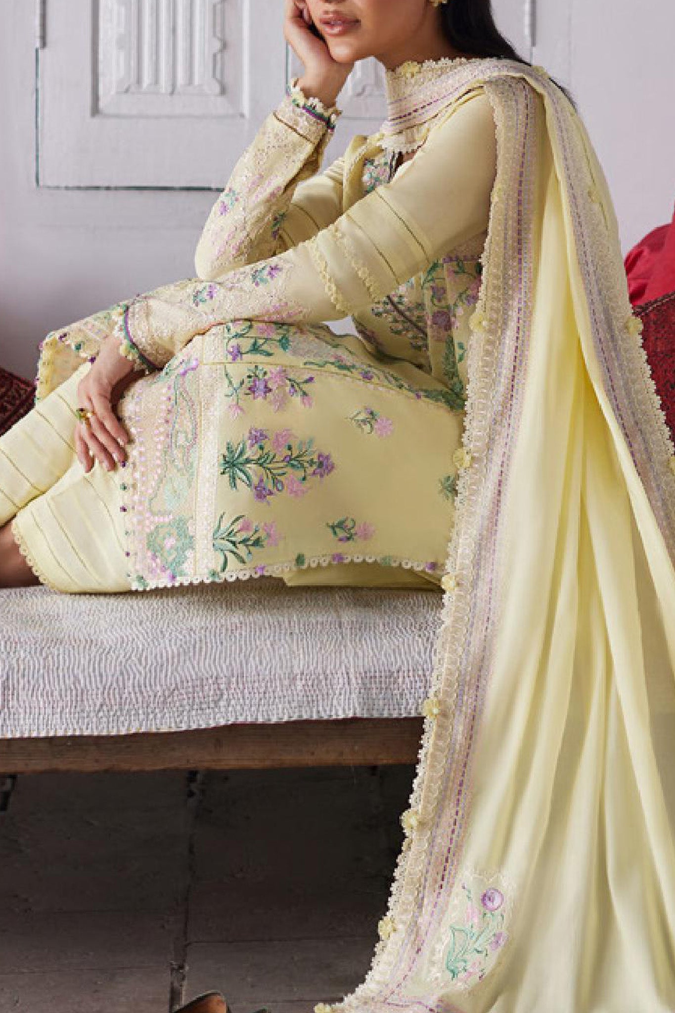 Zaha Unstitched 3 Piece Emb Festive Lawn Collection'2024-ZF-09-Lana