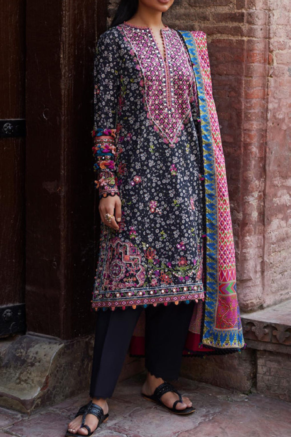 Zaha Unstitched 3 Piece Emb Festive Lawn Collection'2024-ZF-10-Nihan