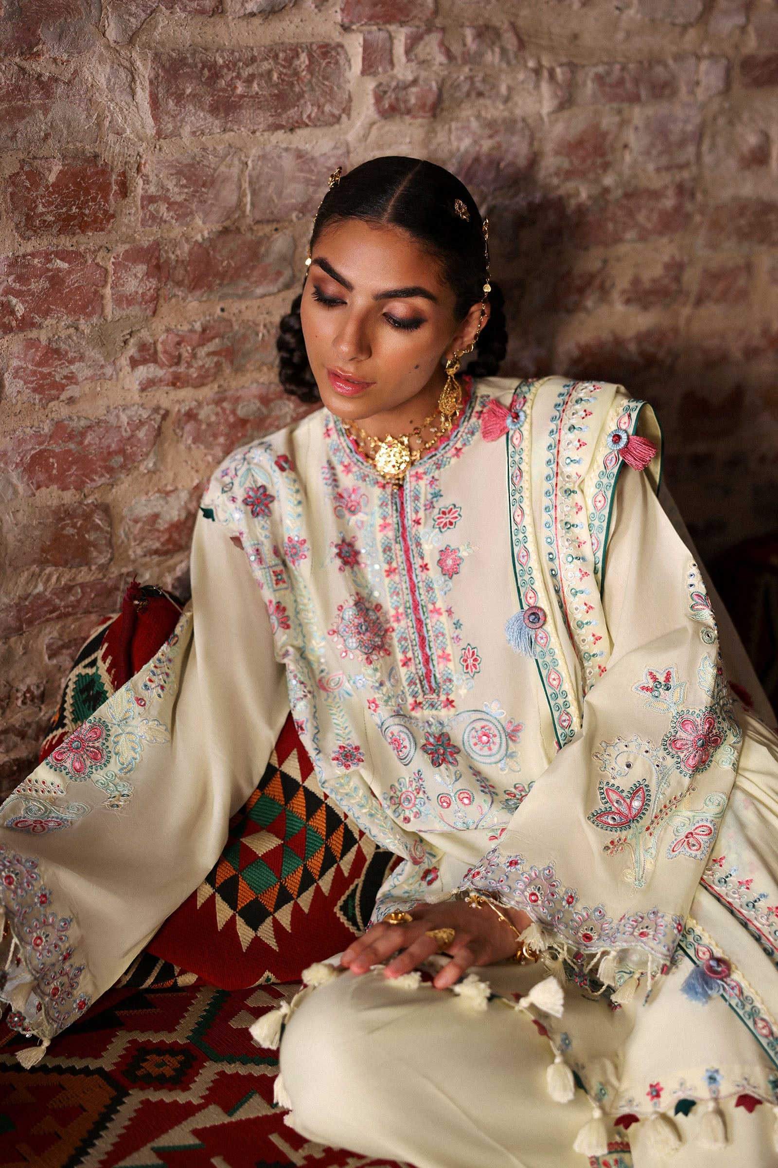 Nagina By Zaha Unstitched 3 Piece Festive Lawn Collection'2025-ZF-25-01-Meherbano