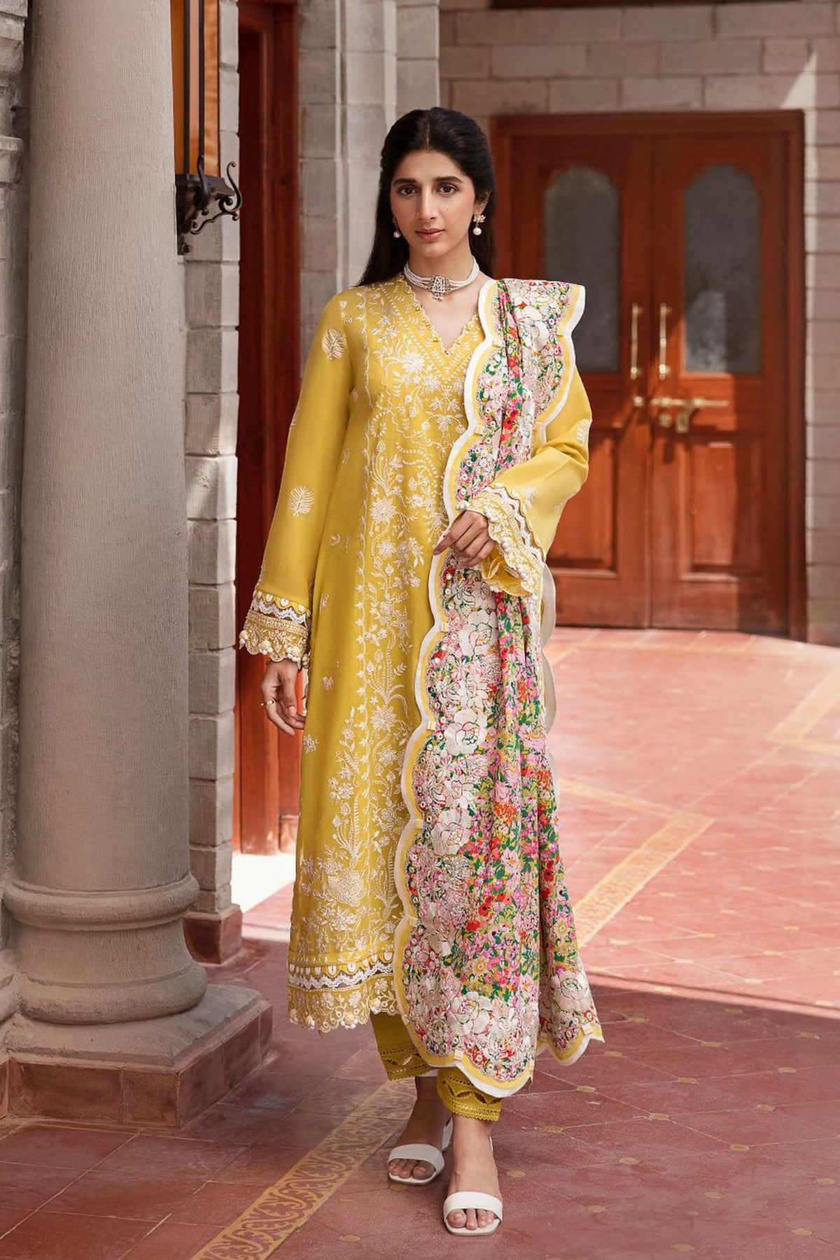 Zaha Unstitched 3 Piece Festive Lawn Collection'2023-ZF23-01