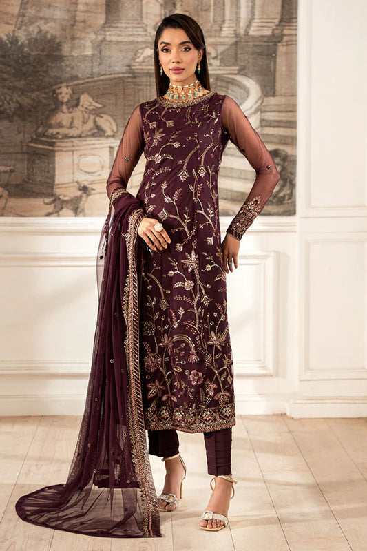 Zarif Unstitched 3 Piece Luxury Formal Edit Collection-ZFE-06-Dahlia