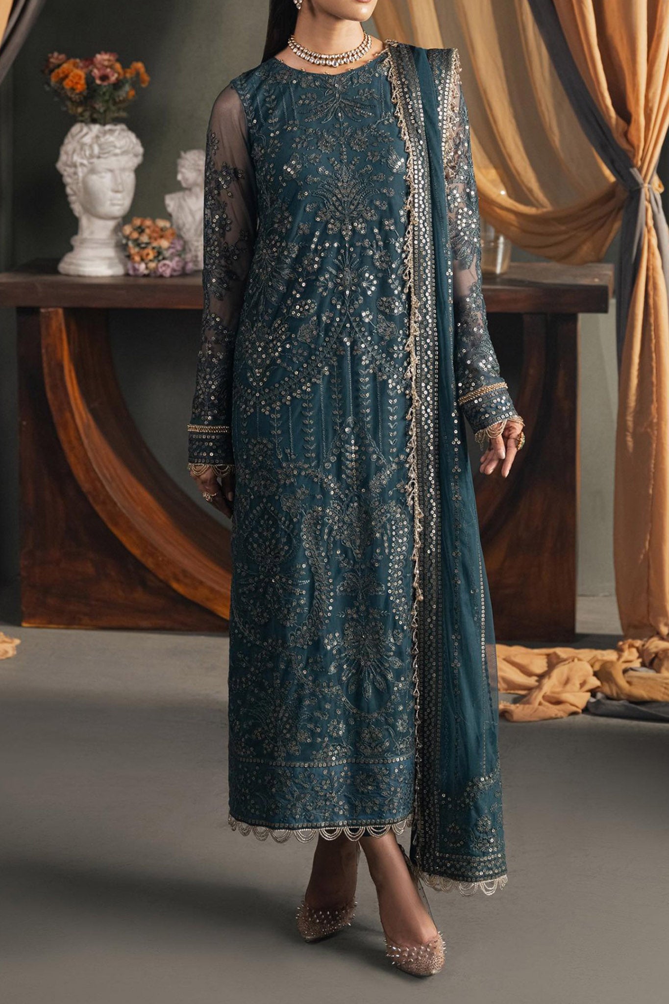 Heritage by Zarif Unstitched 3 Piece Luxury Formals Collection'2024-ZHF-04-Arha