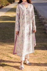 Zaha Unstitched 3 Piece Printed & Emb Lawn Collection'2024-ZL-03-A-Aysel