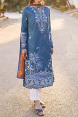 Zaha Unstitched 3 Piece Printed & Emb Lawn Collection'2024-ZL-05-B-Eira