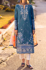 Zaha Unstitched 3 Piece Printed & Emb Lawn Collection'2024-ZL-05-B-Eira