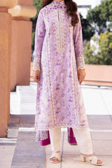 Zaha Unstitched 3 Piece Printed & Emb Lawn Collection'2024-ZL-10-A-Sena