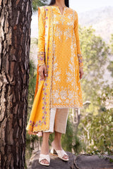 Zaha Unstitched 3 Piece Printed & Emb Lawn Collection'2024-ZL-15-A-Narina