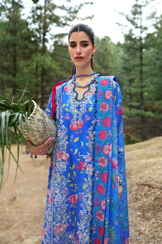 Neelum by Zaha Unstitched 3 Piece Lawn Collection'2025-ZL25-01 B-Zayana