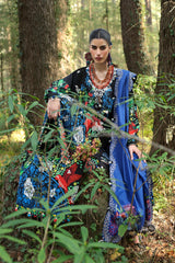 Neelum by Zaha Unstitched 3 Piece Lawn Collection'2025-ZL25-03 A-Black Solana