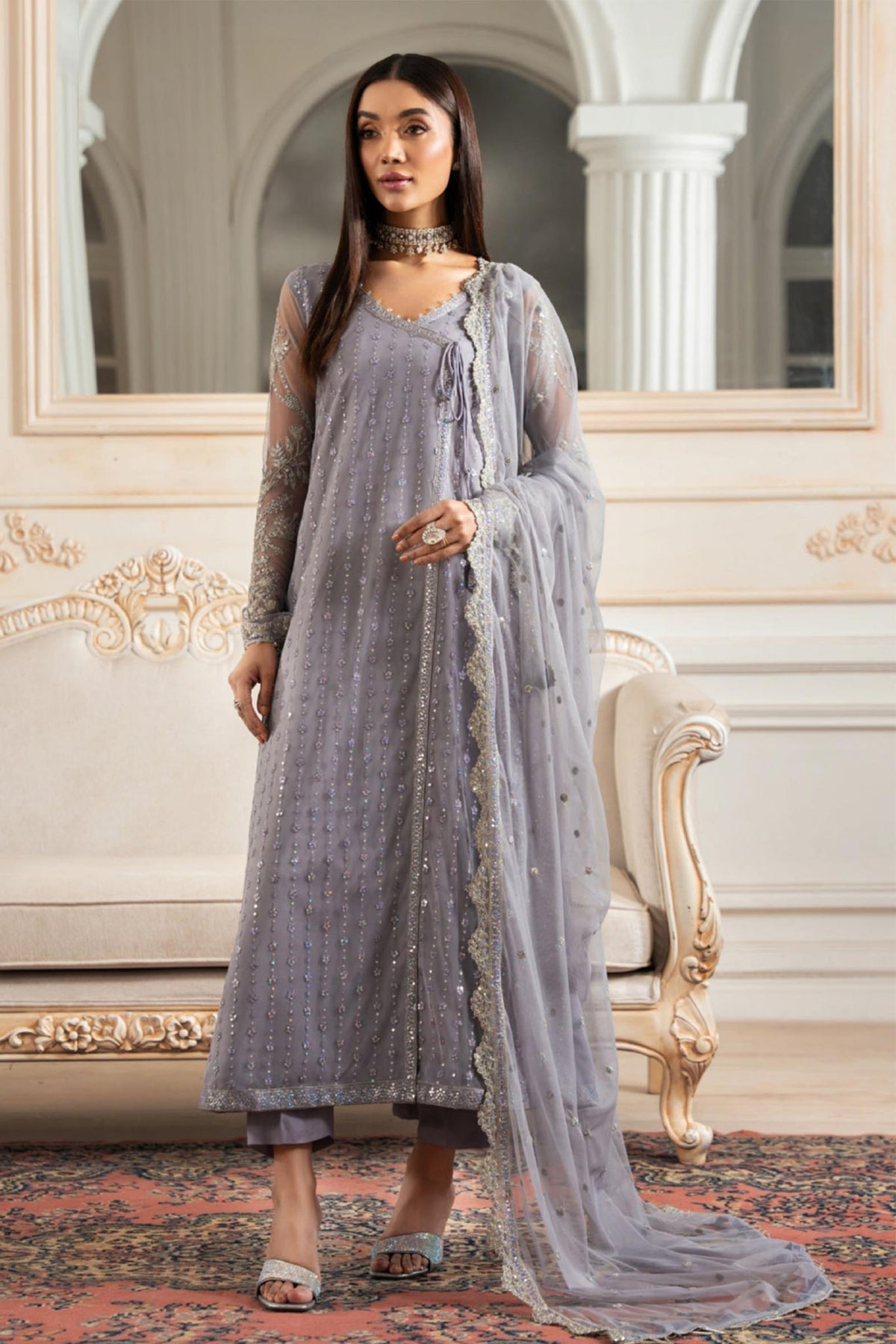 Nafees By Zarif Unstitched 3 Piece Luxury Formals Collection-ZNAF-01-Merve