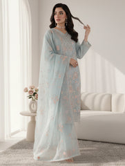 Burberry By Dressline Semi Stitched 3 Piece Luxury Emb Organza Aiyudiya Slub Collection'2025-burberry-semi-stitched-serene-mist