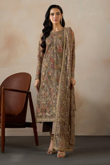 Fasana By Zarif Unstitched 3 Piece Printed & Emb Luxury Formals Suit-ZRF-PE-02 DILAAB