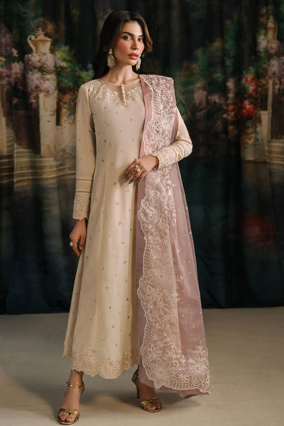 Raw Silk By Zarif Unstitched 3 Piece Luxury Formals Collection'2024-ZRF-RW-01-Anora