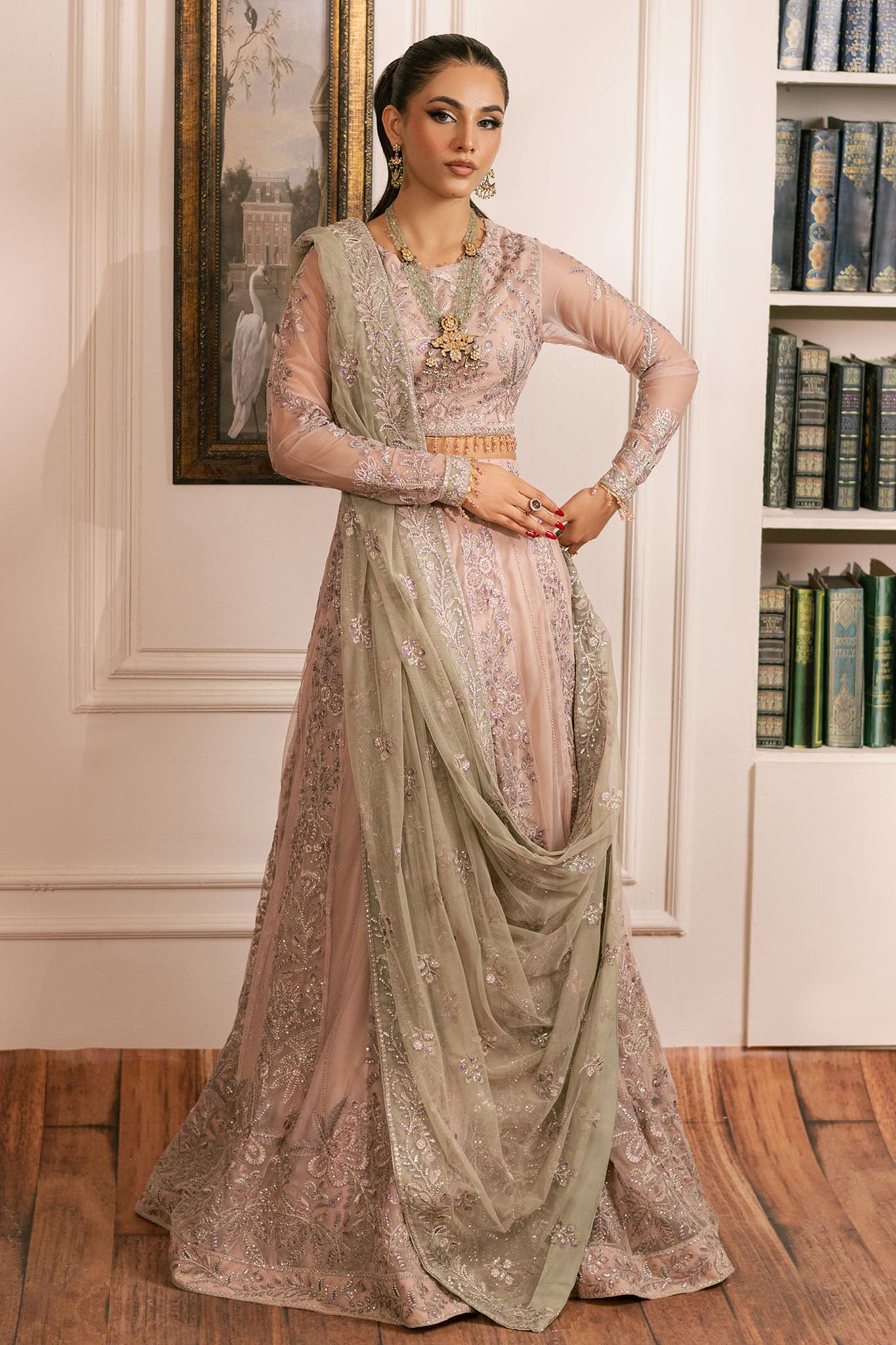 Inayat By Zarif Unstitched 3 Piece Luxury Formals Collection'2024-ZRI-01-Divaan